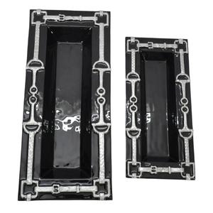 Black Finish Latest Serving Trays For Guests Room <b>Coffee</b> <b>Table</b> Decor Decorative Trays For Snacks & Drinks Food Grade Unique - Product Image 4