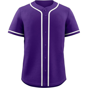 Color Fade Baseball Jersey Unisex <b>Ombre</b> Gradient Custom Breathable Mesh Button Front Short Sleeve - Product Image 1