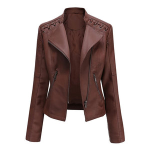 Veste en cuir légère pour femme, veste en cuir tendance pour femme, veste en cuir confortable pour femme - Product Image 1