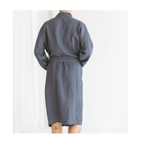 Peignoir pour homme en flanelle respirant à séchage rapide, doux, à manches longues, avec poches, vêtement de nuit décontracté, tendance, pour un usage quotidien - Product Image 4