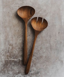 American Style Acacia Wood <b>Salad</b> Server Set Woven Rattan Handle Eco Friendly <b>Salad</b> <b>Tools</b> Dishwasher Safe Wooden <b>Salad</b> Spoon Fork - Product Image 6
