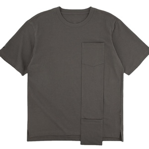 Camiseta de hombre con bolsillo 100% algodón cuello redondo Jersey camiseta transpirable Casual personalizada verano camiseta 2025 - Product Image 1