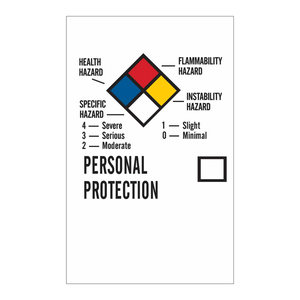 Étiquettes de risque chimique NFPA 704 - Autocollants durables en PVC autocollants pour la sécurité en laboratoire et industrielle - Product Image 3
