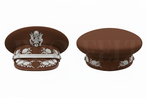 Vintage Style Embroidered Formal Uniform <b>Cap</b> Decorative Peak <b>Hat</b> with Metallic Badge Design for Costume & Collection Visor <b>Hats</b> - Product Image 2