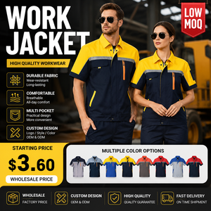 Chemise de travail à manches courtes en tissu tissé anti-plis haute visibilité avec poches zippées, plusieurs options de couleurs, personnalisable avec logo pour homme - Product Image 2