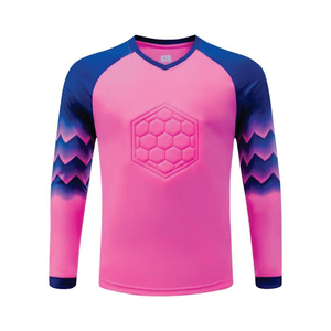 เสื้อฟุตบอลผู้รักษาประตูแบบขายส่งสำหรับผู้ชาย ระบายอากาศได้ดี แห้งเร็ว พิมพ์ลายแบบซับลิเมชั่น ชุดฟุตบอลพรีเมียม - Product Image 1