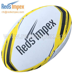 Ballon d'entraînement de rugby personnalisé en caoutchouc synthétique durable et léger, parfait pour le développement des compétences et les entraînements d'équipe - Product Image 3