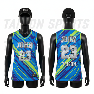 Maillot de basket-ball pour femmes, respirant, en maille polyester, design à panneaux bleu turquoise, orange et blanc, logo personnalisé par sublimation, uniforme d'équipe - Product Image 3