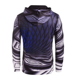 Sudadera con Capucha para Hombre, Diseño Geométrico, Impresión por Sublimación, Corte Regular, Informal, para Otoño, Tejido de Poliéster, Venta al Por Mayor - Product Image 4
