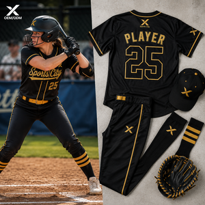 Maillot de baseball X Sports City sublimé, anti-humidité, séchage rapide, boutonné sur le devant, manches courtes, col en V, unisexe adulte, toutes saisons - Product Image 3