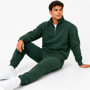Conjunto de Sudadera con Cierre de Cremallera y Pantalones Deportivos para Hombre, Personalizado, de Algodón Grueso, Felpa, OEM, ODM, Marca Privada, Ropa Deportiva - Product Image 5