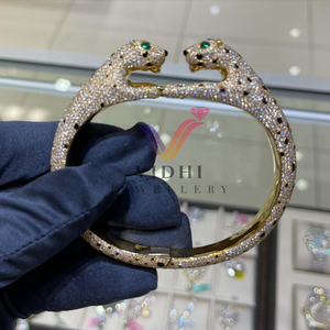 2024 luxe hommes Hip Hop or plaqué rhodium VVS Moissanite diamant LGD pendentif glacé léopard Tennis Bracelet chaîne fine lien - Product Image 1