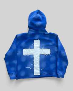 เสื้อฮู้ดดี้สตรีทแวร์ผ้าฝ้ายหนานุ่ม 100% ปักโลโก้แบบดิสเทรส พร้อมป้ายคอทอโลโก้ตามสั่ง ซันวอช - Product Image 2