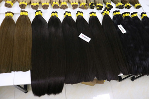 Precio al por mayor Extensiones de cabello a granel Cabello humano Double Drown 100 gramos Colores claros 26 pulgadas - Product Image 4