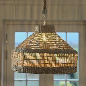 Abat-jour et couvercles de lampe en jonc de mer naturel en gros – Luminaire suspendu tissé à la main pour la maison et la décoration intérieure - Product Image 5