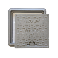 Couvercle de regard carré en PRV de qualité supérieure 18x18 pouces, couvercle d'accès utilitaire robuste pour la construction, capacité de charge de 3 tonnes, solution de revêtement de sol industriel