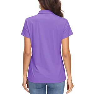 Polo respirant pour femme, coupe classique, logo personnalisé imprimé, polo de golf à manches courtes, coupe ajustée, pour usage extérieur. - Product Image 6