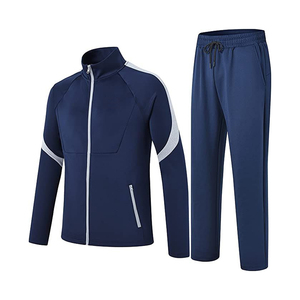 Ensemble de survêtement pour homme, couleur bordeaux, avec capuche, fermeture éclair intégrale, sweat-shirt et pantalon, vêtements de sport décontractés, respirant, en polyester, pour l'automne - Product Image 3