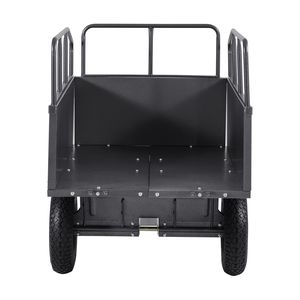 17 Cu. Rimorchio da Giardino con Capacità di 600 libbre, Pneumatici da 16 Pollici, Carrello Ribaltabile in Acciaio Trainabile a Mano per ATV e UTV - Product Image 3