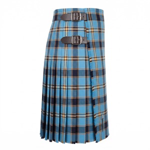 Kilt utilitaire à carreaux bleus Highland Dragon pour homme avec sangles à boucles et épingle à épée - Product Image 3