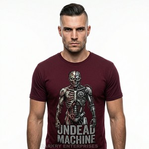 T-shirt vintage noir pour homme, imprimé graphique cimetière personnalisé, style streetwear rétro, coupe oversize, en coton épais, décontracté - Product Image 2