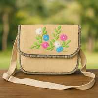 Bolsos de lino de verano hechos en India, de lino natural pesado, para mujer, tono neutro, para uso diario.