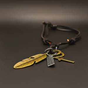 Titanium <b>Cross</b> Number Pendant 2-Inch Stainless Steel with Adjustable Leather Rope for <b>Men</b> & Boys - Product Image 4