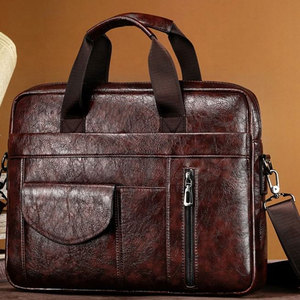 Leather <b>Laptop</b> <b>Bag</b> High Quality Material With Secure Storage Compartments Perfect For <b>Work</b> Travel And Professional Use - Product Image 6
