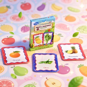 Toysaga - Tarjetas de Memoria con Frutas y Verduras Coloridas, 30 Tarjetas para Niños de 2 a 3 Años, Educativas, de Cartón, Hechas en China - Product Image 6