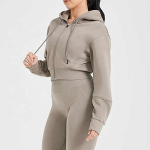 Sweat-shirt à capuche épais pour femme en polaire premium, chaud pour l'hiver, décontracté, vente en gros, fabricant, streetwear, OEM, ODM - Product Image 2