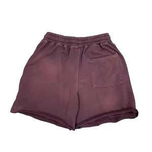 Shorts pour hommes en coton délavé à l'acide, style streetwear décontracté, respirant, pour l'été, haute qualité, vente en gros - Product Image 4