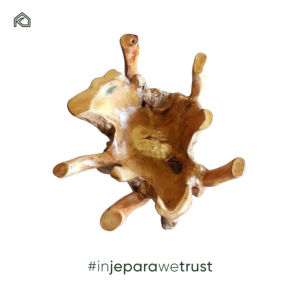 Mesa de Comedor de Raíz de Teca de Madera Sólida Exótica de Indonesia con Cubierta de Vidrio, Juego de Muebles de Comedor para Exteriores Ecológicos de Estilo Antiguo - Product Image 4