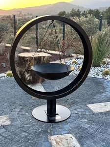 Standard Design Hammered Copper Parkway Round <b>Fire</b> Pit Top Quality Hanging Iron <b>Fire</b> Pit for Garden Decor - Product Image 5