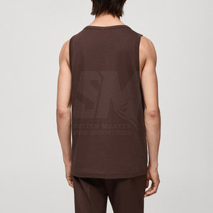 Débardeur de sport tricoté sur mesure pour homme, 100 % coton, tissu respirant, vêtements de sport - Product Image 2