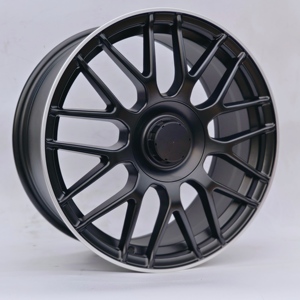 Jantes de voiture de tourisme en aluminium haute performance Jihoo neuves de 17 à 20 pouces, 5x112, noir mat avec bord usiné pour Mercedes AMG - Product Image 3