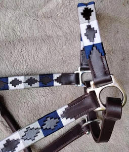 Cabestro Ajustable de Nylon y Cuero, Estilo Silla Inglesa, Resistente, con Hebilla de Latón y Herrajes Metálicos Fuertes, Tamaño Personalizado - Product Image 2