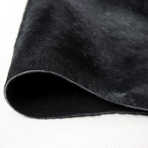 Pakistani Manufacture Wholesale Real Solid Black Leather Cowhide Skin with Hair on - Product Image 6
