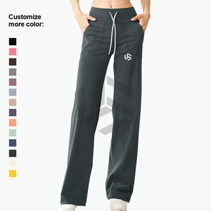 Pantalones de yoga de cintura alta con botones para mujer, transpirables, estampados, a prueba de sudor, hasta el tobillo, para fitness, entrenamiento, cintura sólida, para correr y hacer ejercicio - Product Image 5