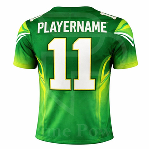 Conjunto de Uniforme de Fútbol Americano Personalizado, Pantalones y Camiseta, 100% Poliéster, Parte Delantera Corta, Tela de Malla Transpirable, Ropa Deportiva de Equipo, OEM, ODM, al por Mayor - Product Image 3