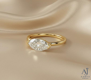 Anillo de Compromiso de Lujo con Diamante Cultivado en Laboratorio, Corte Marquesa, Plata, Engaste de Garra, Solitario, Anillo de Boda para Mujer, Certificado IGI - Product Image 3