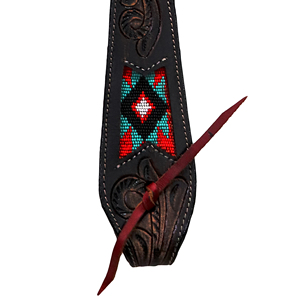 Manaal Enterprises - Pantalones de Montar a Caballo de Cuero Genuino Occidental con Incrustaciones Turquesa y Patrón Bordado, Cierre de Hebilla Ajustable, Talla Mediana - Product Image 3