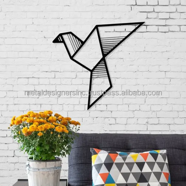 Metal Home Decor Modern Origami Crane Wall Art decorative metal art Crane Home decor for Living Room, Bed Room and drawing Room