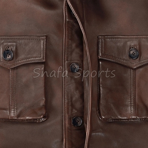 Hot-selling Woven Women's Leather <b>Jackets</b> Vintage <b>Mandarin</b> <b>Collar</b> New Style <b>Jackets</b> For Sale In Wholesale High Quality - Product Image 3