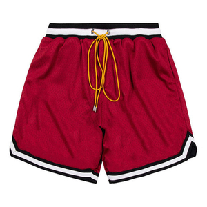 Shorts de basketball classiques imprimés, brillants, respirants, personnalisables, brodés pour hommes avec poches - Product Image 4