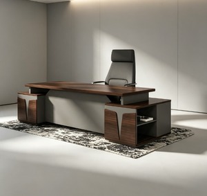 Escritorio Ejecutivo Moderno y Duradero Hipboard V-TCD 2426 (E) con Superficie de Madera, Mueble de Oficina Independiente para Oficina en Casa - Product Image 1