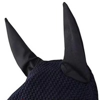 Bonnet anti-mouches pour chevaux en maille, bleu et rouge, léger, lavable, respirant, séchage rapide, protection auditive pour chevaux