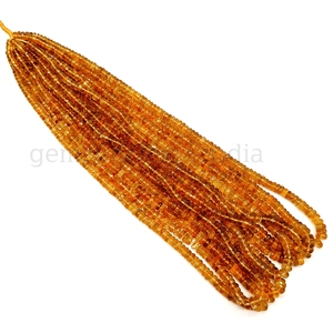 Citrino natural facetado en forma de rondel para la fabricación de joyería de moda, piedra suelta de citrino AAA para uso femenino, proveedor mayorista al por mayor. - Product Image 2