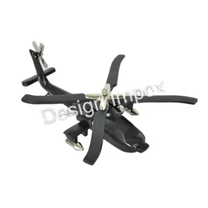 Helicóptero de aluminio fundido decorativo Apache con revestimiento negro de calidad extrema, suministro al por mayor, Apache grande antiguo de 5 pies en venta - Product Image 1