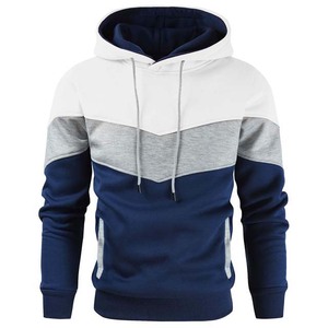 Sweat-shirts à capuche pour hommes en tissu tricoté, imprimés et brodés sur mesure, couleur contrastée, automne, bonne qualité, service OEM - Product Image 5