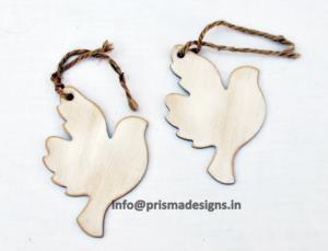 Adorno de Reno de Madera Azul Degradado Rústico Hecho a Mano, Decoración Colgante Vintage de Ciervo Navideño, Artesanía Creativa de Madera para Etiquetas de Regalo - Product Image 3